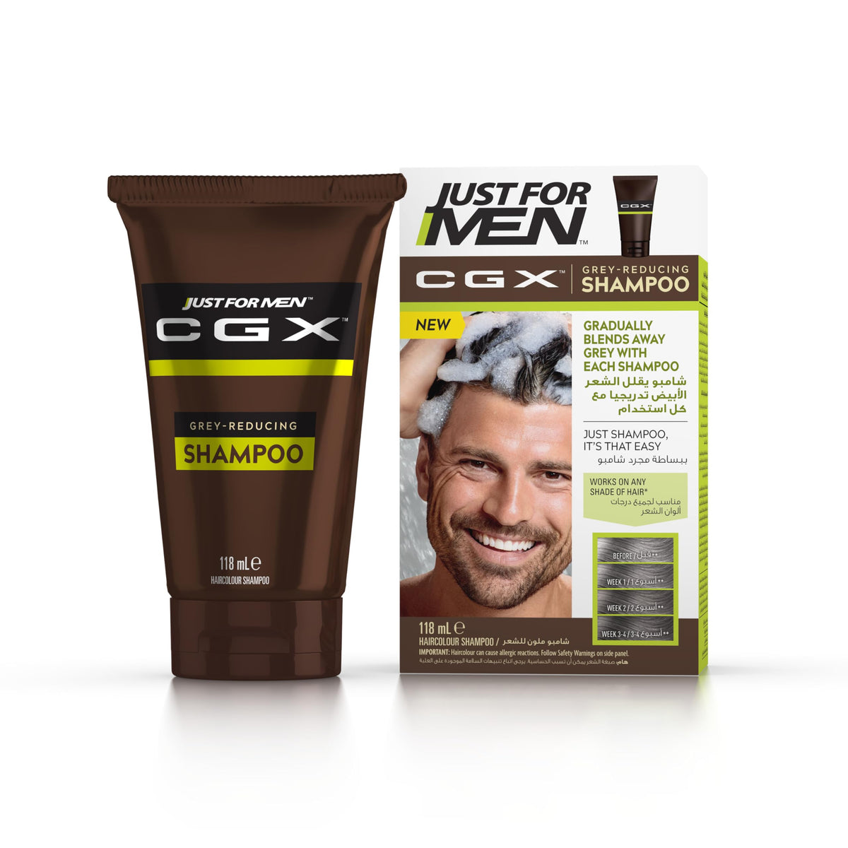 Just for Men Control CGX Grey-Reducing Shampoo - 118 ml