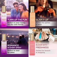 Bella Vita Organic Luxury Woman Eau De Parfum Gift Set - 4x20ml (Date, Senorita, Glam, Rose)