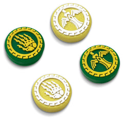 X spring Switch Thumb Grip Caps, 4 Pcs Silicone Joystick Grips Button Covers, Sweat Resistant Thumb Grip Caps, Joystick Cap for Nintendo Switch, Switch Oled, Switch Lite Limited Edition (Yellow+Green)