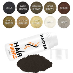 Maxter Hair Fiber for Men & Women - 100% Natural Powder for Hair Building, Thickening and Cover Hair Loss in just 10 sec (Blonde 28g)