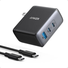 Anker Nano Charger 100W 3-Port Fast Charger with 5ft USB-C Cable (B2145111)