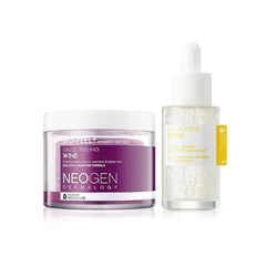 NEOGEN DERMALOGY  Bio Peel Gauze Peeling Pads Wine, 30 pads & Real 2.5% Peptide Serum 30ml