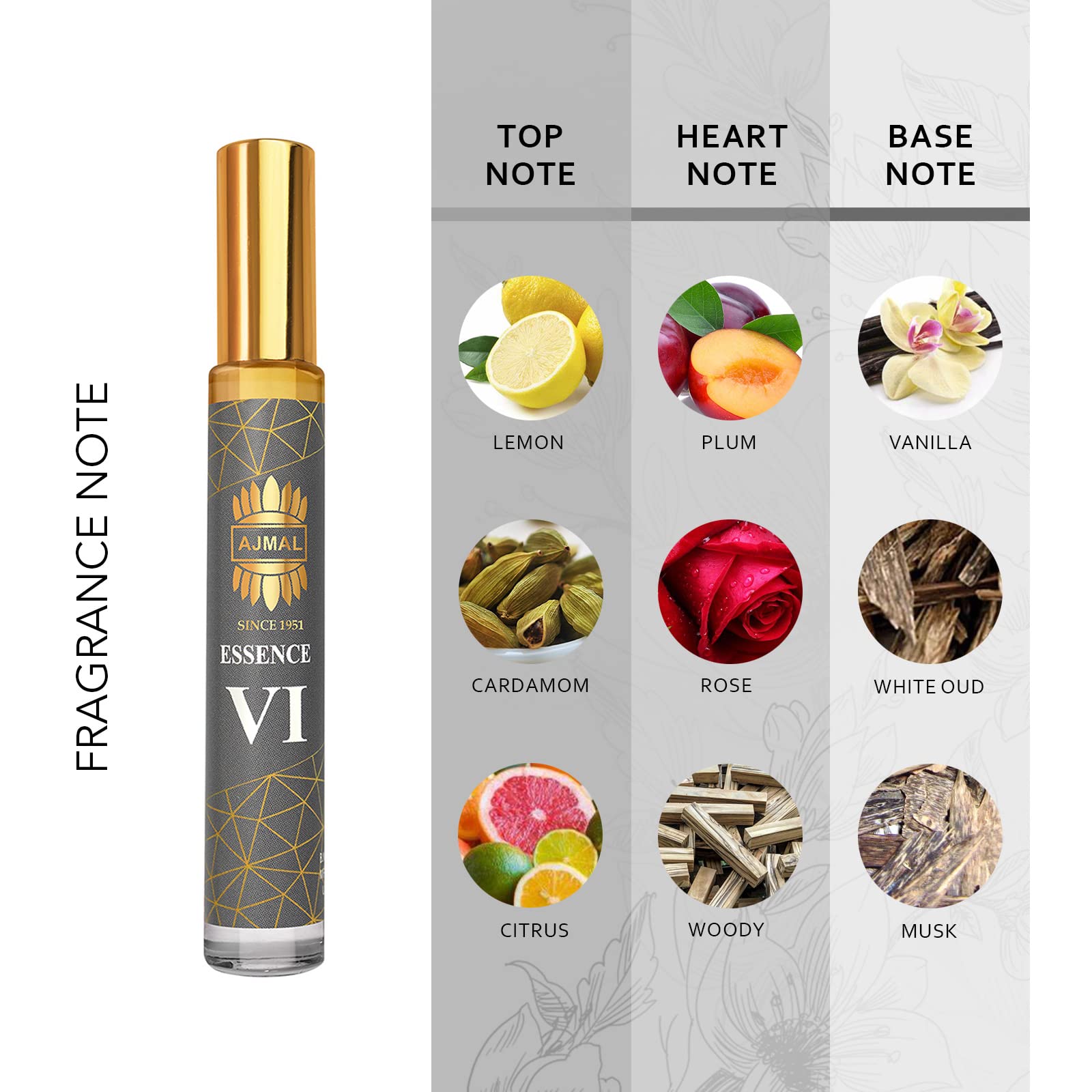 Ajmal Essence VI Long-lasting Concentrated Perfume 10ml Gift for Men and Women