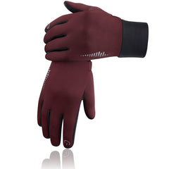 SIMARI Winter Gloves Men Women Touch Screen Glove Cold Weather Warm Gloves Freezer Work Gloves Suit for Running Driving Cycling Working Hiking 102 - Ruby Wine