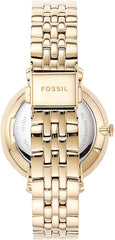 Fossil Women's Quartz Watch, Analog Display and Stainless Steel Strap Beige, Gold