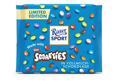 Ritter Sport Limited Edition Smarties in Milk Chocolate Bar - 100g