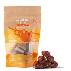 Koala Picks Fruit Rolls, Mango Rolls, Free from Artificial Flavor, Preservatives, Transfat, Gluten, Dairy & Refined Sugar, Healthy Snack for Kids & Adults - 66g, 12pcs