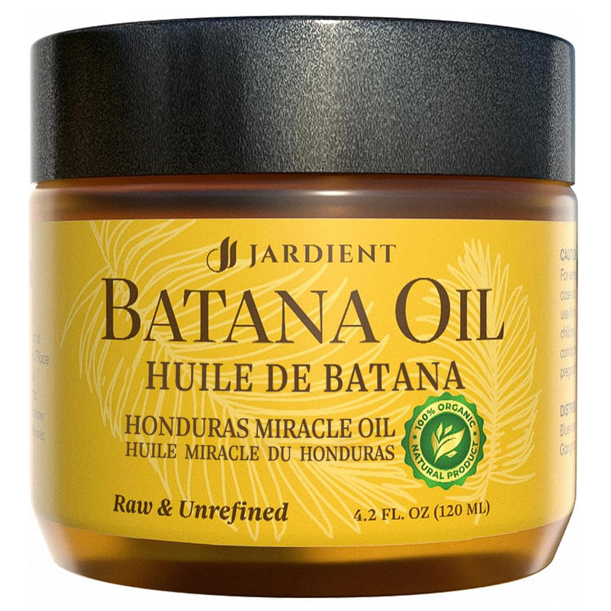 Raw Batana Oil for Hair Growth: Dr Sebi Organic Batana Oil from Honduras - 100% Pure & Natural - Promotes Thicker & Stronger Hair for Men & Women (4.2 OZ)