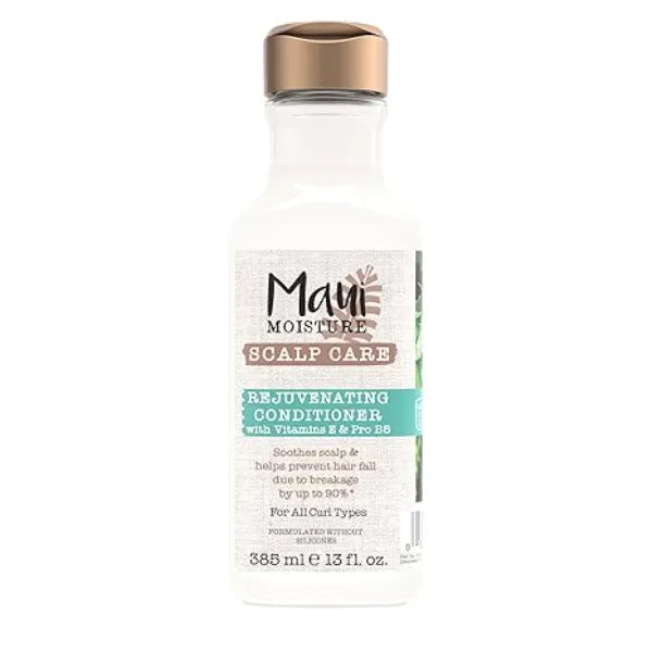 Maui Moisture Scalp Care Rejuvenating Conditioner, Soothing Curly Hair Conditioner with Vitamin E, Pro Vitamin B5 & Aloe Vera, Silicone Free, 13 fl. oz