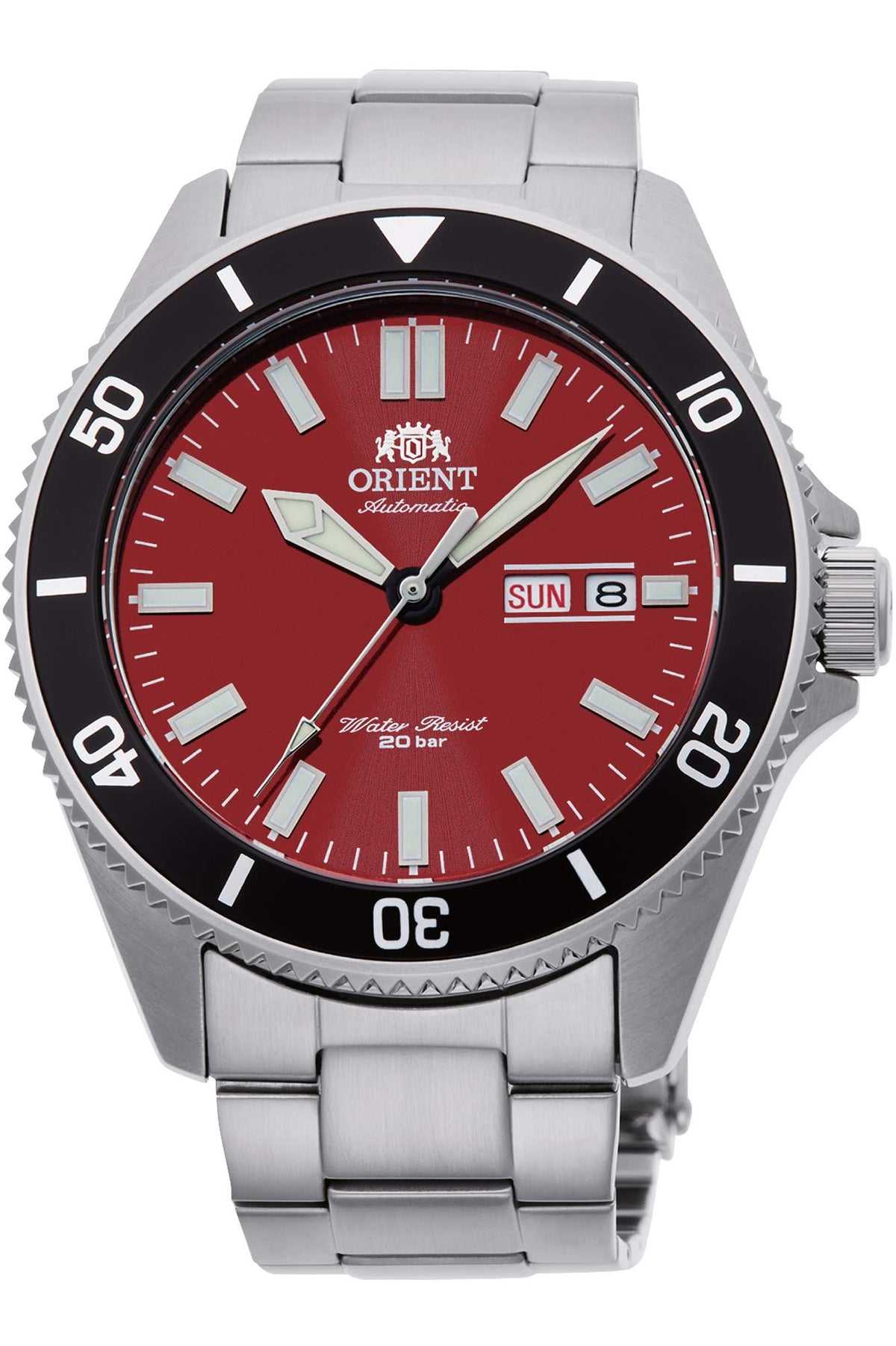 Orient Kano/Big Mako Men's Automatic Manual Winding Mechanical Sports Steel Silicone Wrist Watch - Underwater