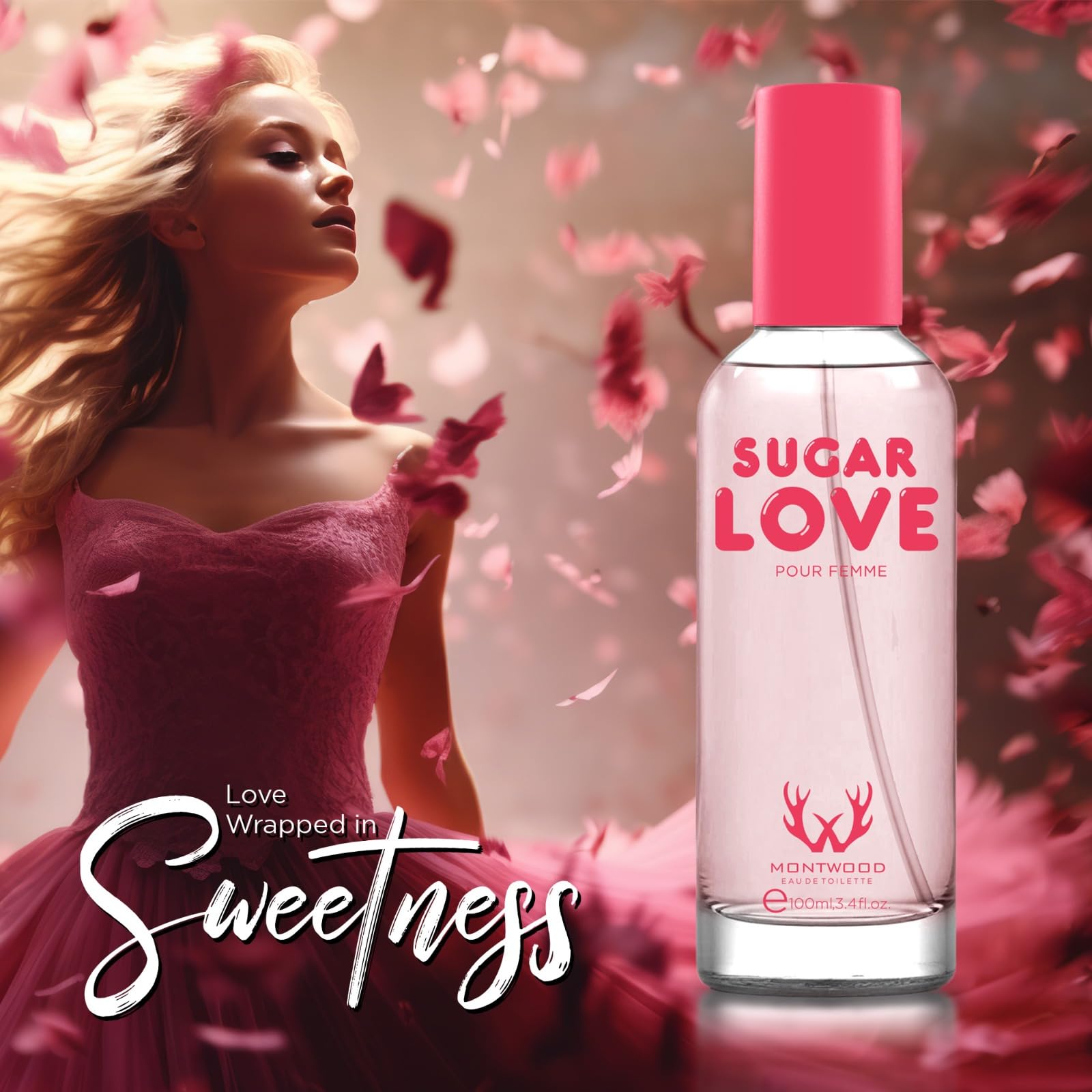 Montwood Sugar Love Pour Femme: Eau de Toilette Pour Femme | Perfume for Women 100ml