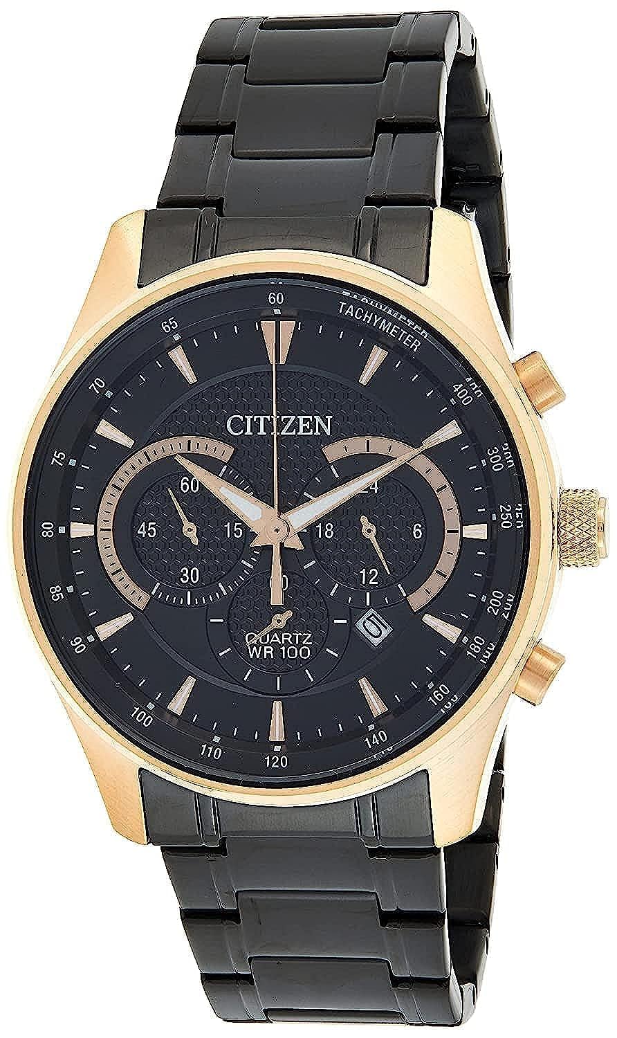 Citizen Mens Quartz Watch, Chronograph Display And Stainless Steel Strap - An8196-55E