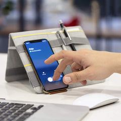 Beblau FOLD Portable Electronic Organizer attachable to your Devices | Desktop Organizer Office, Home & School | Working from Home Solution | Laptop accessories | Backpack Insert | BIRTHDAY GIFT BLUE