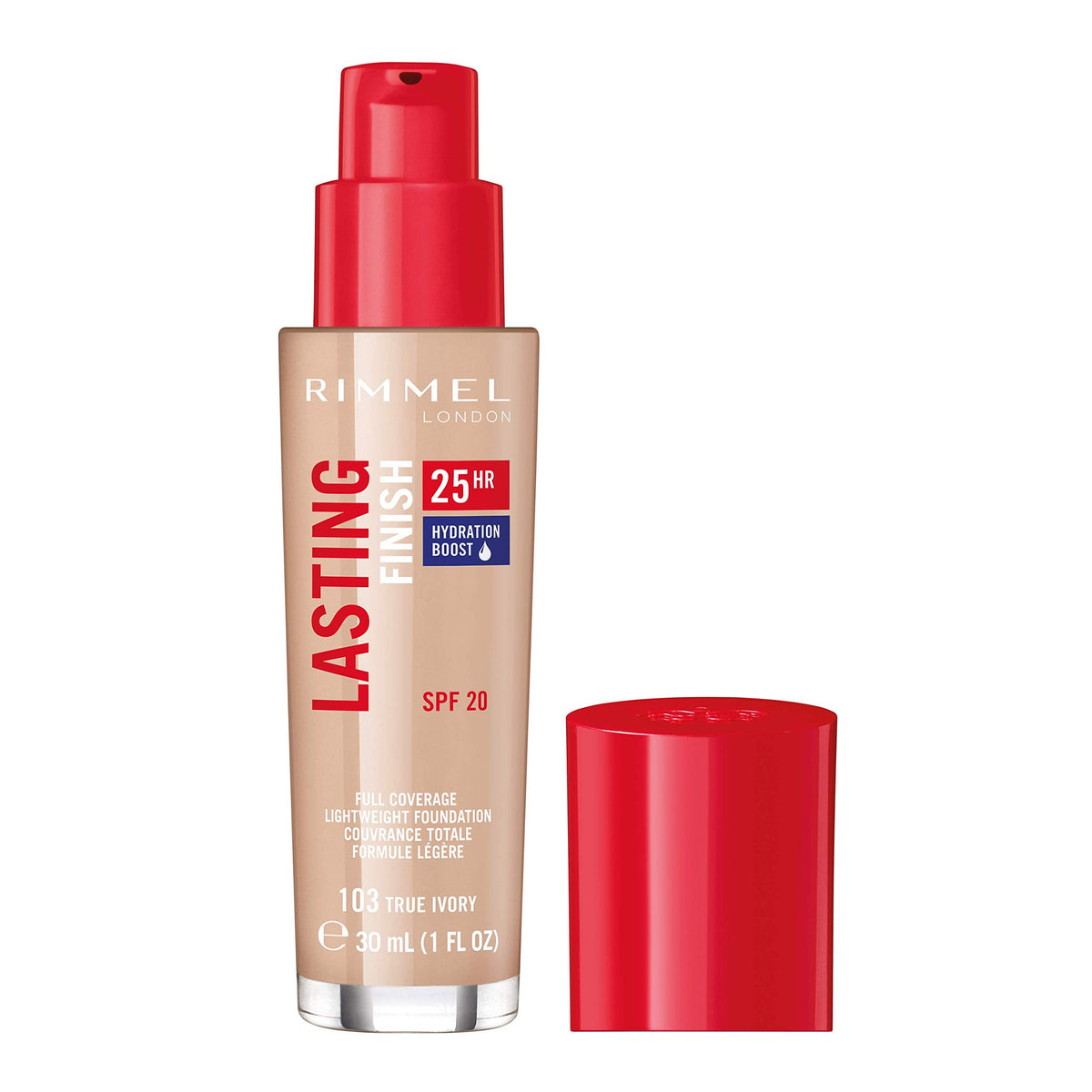 Rimmel London, Lasting Finish 25 Hour Foundation, 103 True Ivory, 30 ml