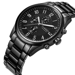 Curren Men's White Dile Stainless Steel Watch 8046