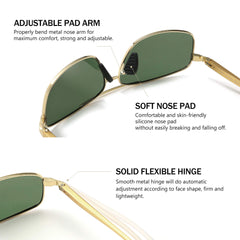 SUNGAIT Ultra Lightweight Rectangular Polarized Sunglasses UV400 Protection