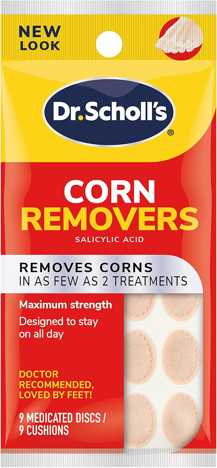Dr. Scholl's Corn REMOVERS, 9 Ct Removes Corns in as Few as 2 Treatments, Maximum Strength, Stays on All Day