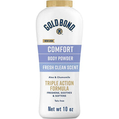 Gold Bond Comfort Body Powder for Men and Women, 10 oz., Talc-Free, Fresh Clean Scent With Aloe & Chamomile