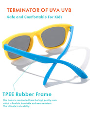 Flexible Kids Sunglasses Polarized Sports Sun Glasses Girls Boys Shades with Straps UV400 Protection Eyewear for Age 2-10