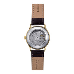 Orient Bambino 38mm - Klassische Herrenarmbanduhr mit Automatik Handaufzug, Lederarmband, Edelstahlgehäuse, Analoganzeige - RA-AC0M