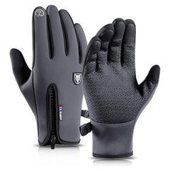 TERRIFI Winter Warm Gloves Men Women Cycling Windproof and Waterproof Pu Leather Touchscreen Cold Weather Driving Gloves, Size: M