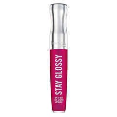 Rimmel Stay Glossy Lip Gloss - Non-Sticky and Lightweight Formula for Lip Color and Shine - 345 Pop Fizz Pink, 18oz