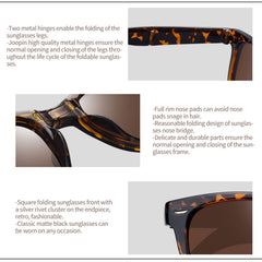 Joopin Folding Sunglasses for Men Women UV400 Protection Easy Carry Foldable Sunglasses for Driving Traveling