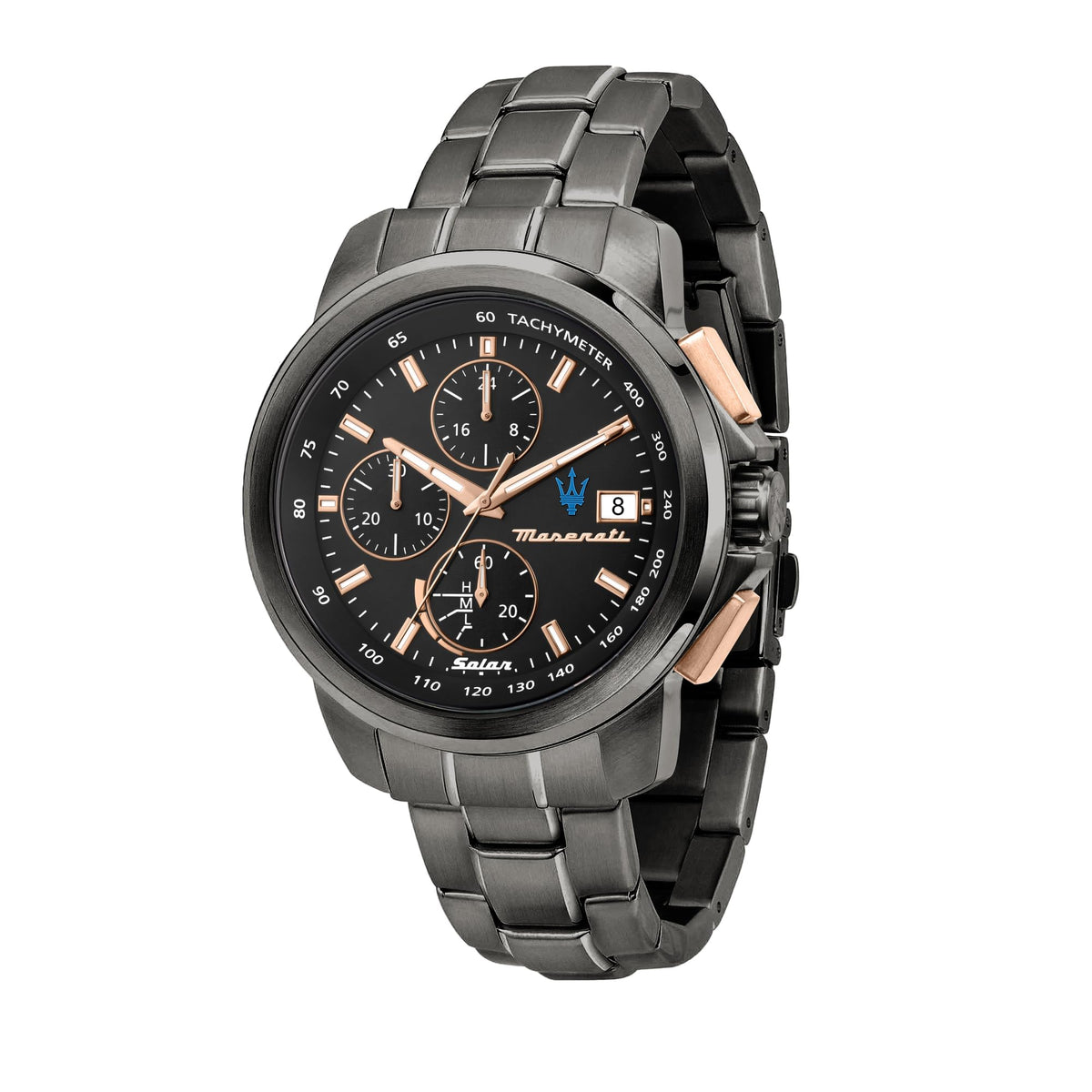 Maserati SUCCESSO 44 mm Solar Power Chronograph Men's Watch, Grey, Chronograph
