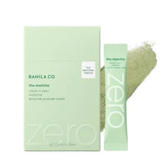 BANILA CO Clean It Zero Matcha Enzyme Powder Wash  Exfoliating Facial Cleanser with Papain Enzyme & Matcha Powder Pore Purifying & Smooth Texture