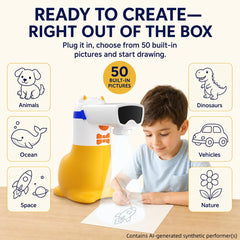 Yoturetoys AI Drawing Projector for Kids, Birthday Gift Toy, Ages 5-12