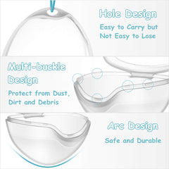 LANEYLI Pacifier Case Pacifier Holder Case Pacifier Clip Binky Holder Case Pacifier Box Pacifier Accessories 6 Pack Transparent