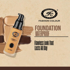 Fashion Colour Oil Free Foundation, Waterproof and 18 Hour Wear 30ml (03 Golden Beige)