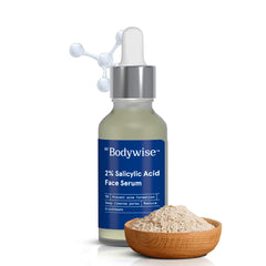 Be Bodywise Women's 2% Salicylic Acid Face Serum | Helps Reduce Acne, Blackheads, and Whiteheads | 2% Salicylic Acid and 0.5% Niacinamide for All Skin Types, 30ml