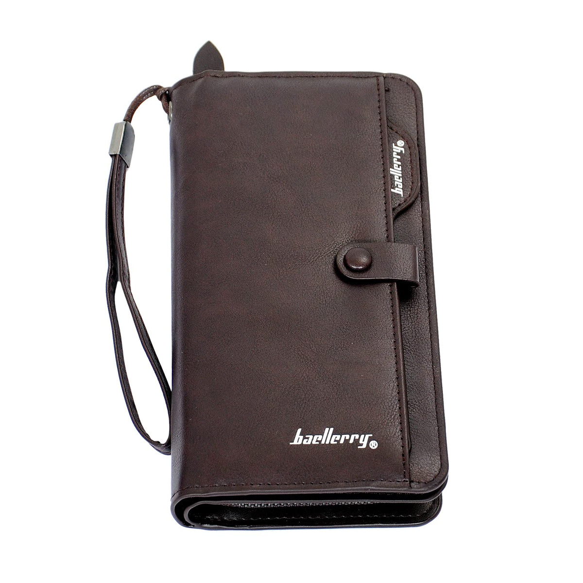 Men Wallet Long Style Card Holder Male Purse Zipper Large Capacity PU Leather Wallet for Men (Bronze)