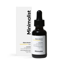Minimalist Alpha Arbutin 2% for Dark Spots & Sun Tanning | Face Serum with Hyaluronic Acid to Help with Blemishes, Dark Spots, PIH & Uneven Skin Tone | 30ml