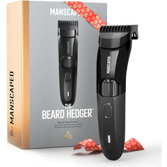 MANSCAPED The Beard Hedger Premium Men's Beard Trimmer, 20 Length Adjustable Blade Wheel, Stainless Steel T-Blade for Precision Facial Hair Trimming, Cordless Waterproof Wet/Dry Clipper