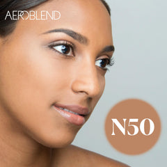 AEROBLEND Airbrush Foundation Makeup (N50) - Professional, Water-Based (1 oz)