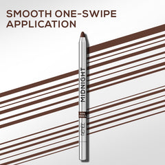 RENEE Midnight Kohl Kajal Pencil - Waterproof, Smudgeproof With Sharpener - 24 Hours Long Stay - One Swipe Application - Vitamin E, Olive Oil and Castor Oil - 1.5 Gm, Matte Finish (Brown)