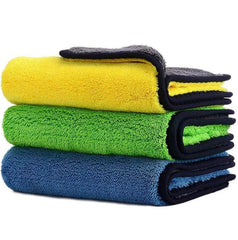 SKY-TOUCH 3pcs Microfiber Car Drying Towel for Car Cleaning and Detailing, Double Sided, Extra Thick Plush Microfiber Towel Lint Super Absorbent Detailing Towel for Car,Windows,Screen and Kitchen