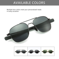 SUNGAIT Men's Military Style Polarized Pilot Aviator Sunglasses Bayonet Temples