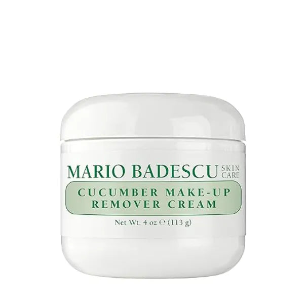 Mario Badescu Cucumber Makeup Remover Cream with Non Greasy Formula  Emollient Cold Cream Makeup Remover for Heavy and Waterproof Make Up  Ideal for Dry or Sensitive Skin, 4 Oz