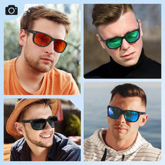 WASAIKKU Polarized Sunglasses for Men Fashion Sunglasses with 100% UV Protection Sports Fishing Driving Shades