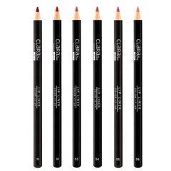 Claraline Lipliner Pencil Set, 6-Piece Matte Finish Lip Pencils for Women