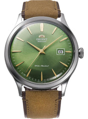 ORIENT 'Bambino Version 4' Japanese Automatic/Hand Winding Stainless Steel and Leather Dress Watch - Silver