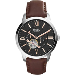 Fossil Townsman Men's Automatic Watch with Mechanical Movement and Skeleton Dial