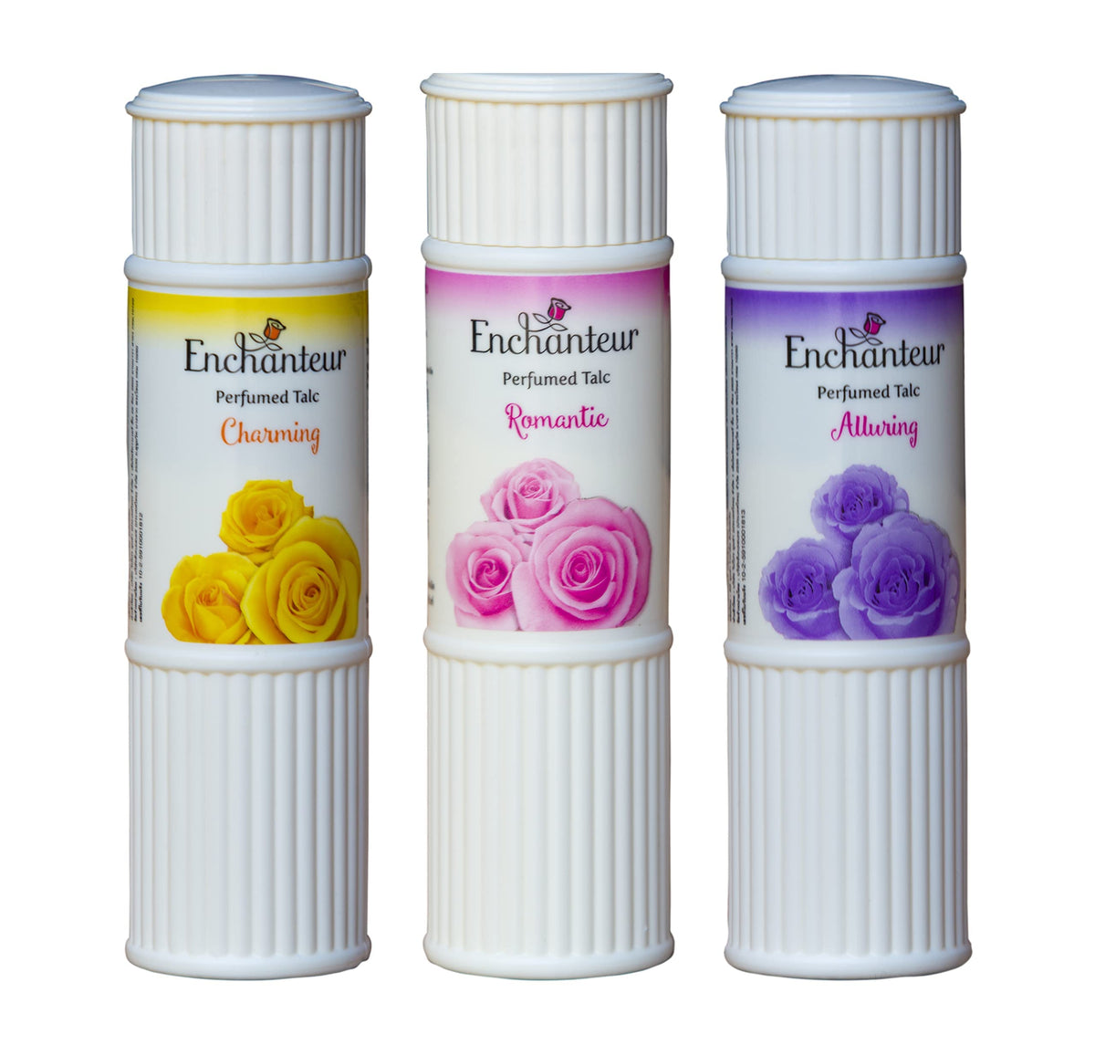 Enchanteur Perfumed Body Talcum Powder Charming, Romantic & Alluring Scent ( Pack of 3 X 100 g.) by Enchanteur