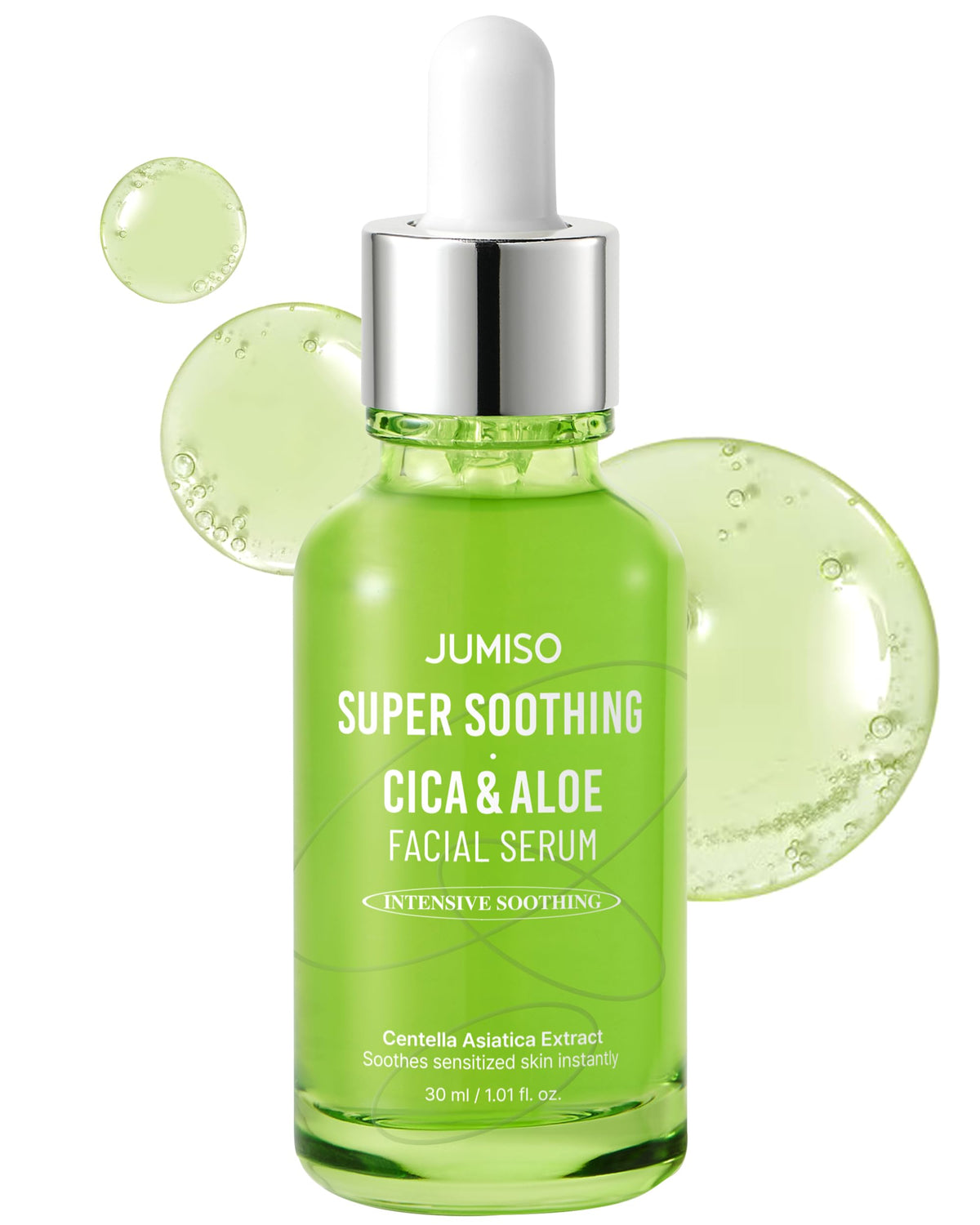 JUMISO Super Soothing Cica & Aloe Facial Serum, Skin Barrier, Hyaluronic Acid, Hydration, Soothing