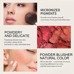 NALACAL 2-Piece Embossed Smooth Powder Blush Palette – Vibrant Orange and Pink Blushers for Flawless Cheeks, Featuring Matte Finish and Rich Pigmentation for Stunning Makeup Looks