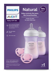 Philips AVENT Natural Baby Bottle with Natural Response , Purple Baby Gift Set, SCD837/01
