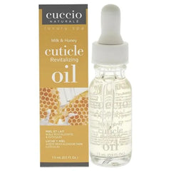 Cuccio Naturale Revitalizing Cuticle Oil Hydrating Oil For Repaired Cuticles Overnight Remedy For Damaged Skin And Thin Nails Paraben Milk And Honey 0.5 Oz